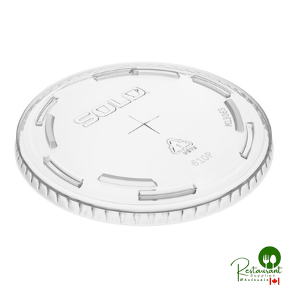 Solo Ultra Clear™ 610TS Clear PET Plastic Lid with Straw Slot - 1,000/Case