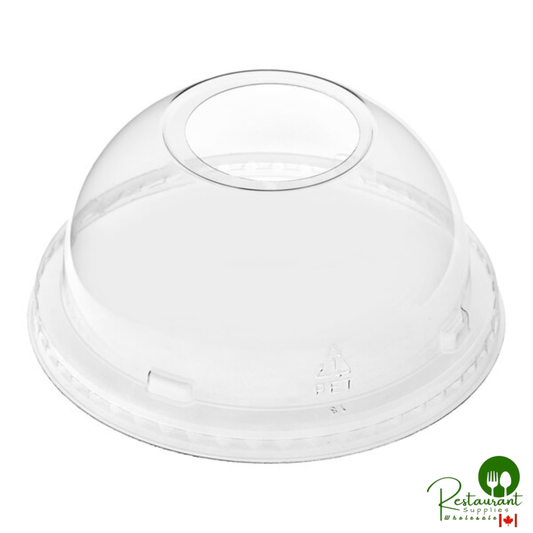 f'real Plastic Dome Lid with Hole - 1,000/Case