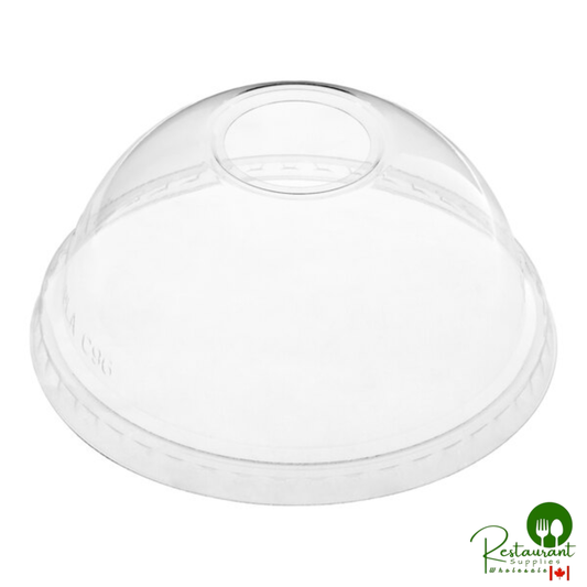 Stalk Market Planet+ PLA-DL 9, 12, 16, 20 & 24 oz. PLA Plastic Compostable Cold Cup Dome Lid - 1,000/Case