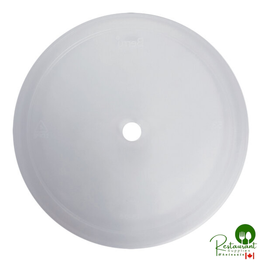 Howw Manufacturing Clear Plastic Lid with Hole for 32 oz. Drink Bucket - 48/Case