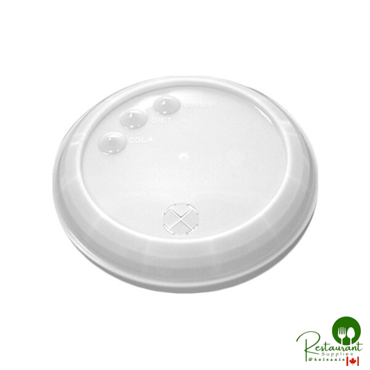 Novolex Memorables 32 oz. Flat Lid with Straw Slot for 32 oz. Stadium Cups - 500/Case