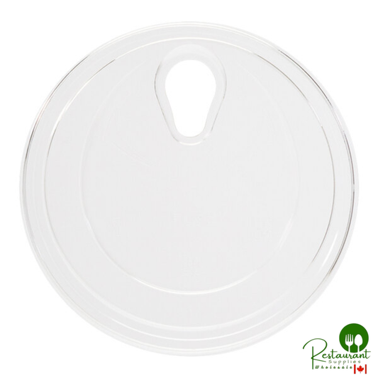 Tossware Natural Plant-Based PLA Plastic Sip Lid for Natural 98 mm Cold Cups - 1,000/Case