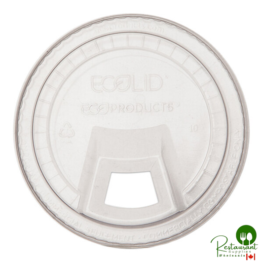 Eco-Products Veridian GreenStripe 9-24 oz. PLA Plastic Compostable Cold Cup Sip Lid - 1,000/Case