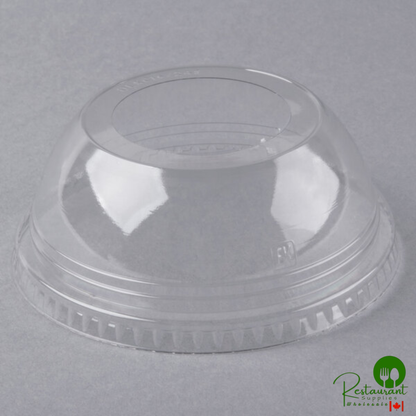 Fabri-Kal DLKC16/24S Kal-Clear / Nexclear 12 / 14, 16 / 18, 20, and 24 oz. Clear Plastic Squat Dome Lid with 1 3/4" Hole - 1,000/Case