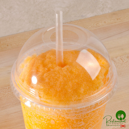 Fabri-Kal DLGC16/24 Greenware Compostable Clear Plastic Dome Lid with 1" Hole - 1,000/Case