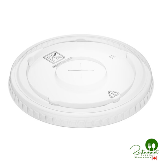 Fabri-Kal LS636FX 32 oz. Clear Plastic Lid with Straw Slot - 1,000/Case