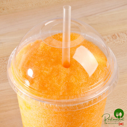 Fabri-Kal DLGC12/20 Greenware Compostable Clear Plastic Dome Lid with 1" Hole - 1,000/Case