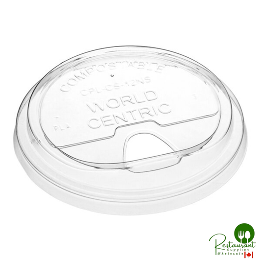 World Centric 9Q-24 oz. PLA Plastic Compostable Cold Cup Sip Lid - 1,000/Case