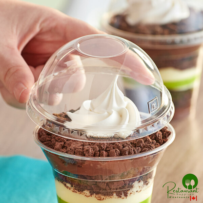 World Centric 9Q-24 oz. PLA Plastic Compostable Cold Cup Dome Lid With No Hole - 1,000/Case