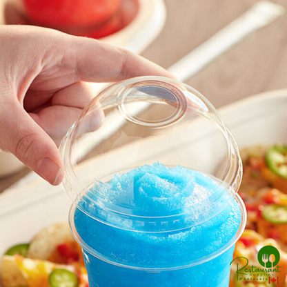 World Centric 9Q-24 oz. PLA Plastic Compostable Cold Cup Dome Lid With Hole - 1,000/Case