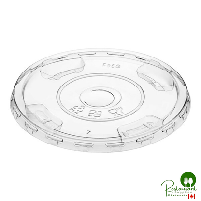 9, 12, 16, 20 & 24 oz. PLA Compostable Plastic Cold Cup Lid with Circular Straw Slot By Prime - 800/Case