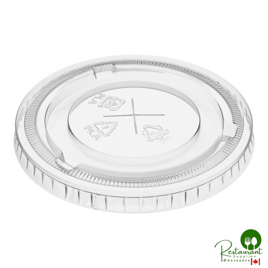 10 oz. PLA Compostable Plastic Cold Cup Lid with Straw Slot By Prime - 1,000/Case
