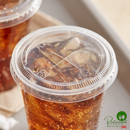 7 oz. PLA Compostable Plastic Cold Cup Lid with Straw Slot By Prime - 1,000/Case