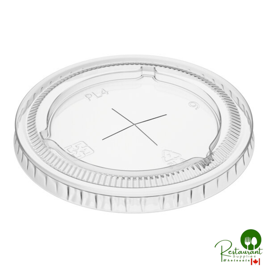 7 oz. PLA Compostable Plastic Cold Cup Lid with Straw Slot By Prime - 1,000/Case
