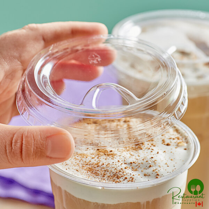 9, 12, 16, 20, and 24 oz. Clear Sip-Through Lid with Extra-Wide Opening By Prime - 1,000/Case