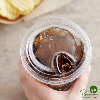 32 oz. Clear Sip-Through Lid with Extra-Wide Opening By Prime - 500/Case