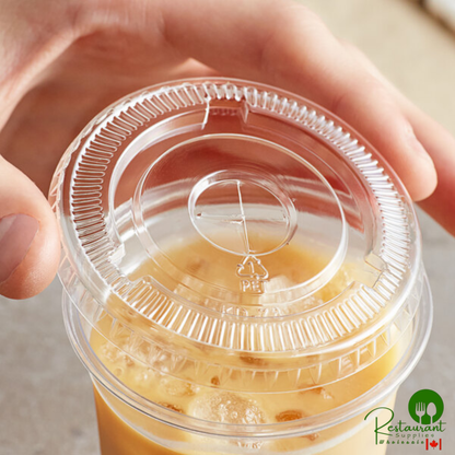5, 7, and 10oz. Clear Plastic Lid with Straw Slot By Prime - 1,000/Case