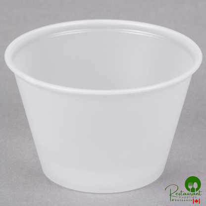 Solo P400N 4 oz. Translucent Polystyrene Souffle / Portion Cup - 2,500/Case