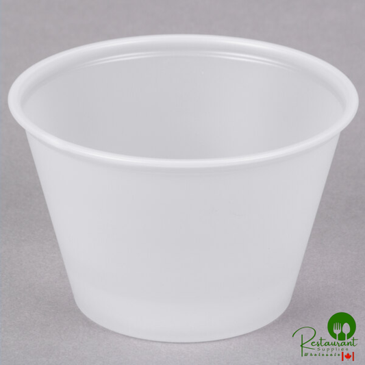 Solo P400N 4 oz. Translucent Polystyrene Souffle / Portion Cup - 2,500/Case