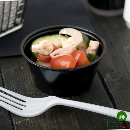 Solo P325BLK 3.25 oz. Black Polystyrene Souffle Cup / Portion Cup - 2,500/Case