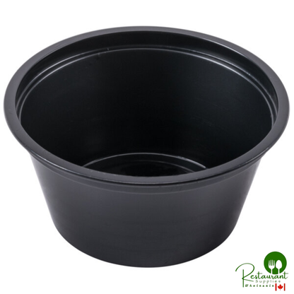 Dart 200PCBLK 2 oz. Black Plastic Souffle / Portion Cup - 2,500/Case