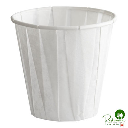 Genpak W450F Harvest Paper 3.5 oz. White Paper Souffle / Drinking Cup - 2,500/Case