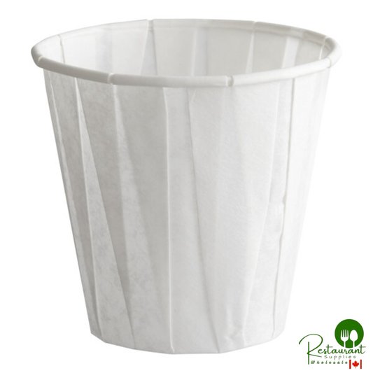 Genpak W450F Harvest Paper 3.5 oz. White Paper Souffle / Drinking Cup - 2,500/Case