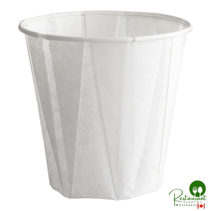 Genpak W500F Harvest Paper 5 oz. White Paper Souffle / Drinking Cup - 2,500/Case