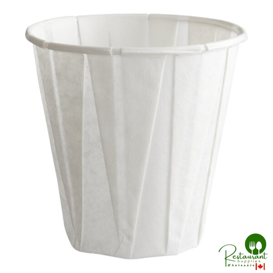 Genpak W400F Harvest Paper 4 oz. White Paper Souffle / Drinking Cup - 2,500/Case