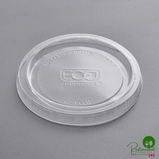 Eco-Products 2-4 oz. Compostable PLA Portion Cup Lid - 2,000/Case