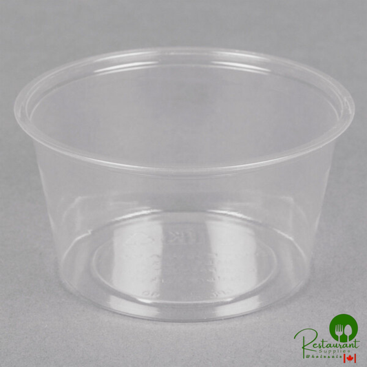 Fabri-Kal GPC400 Greenware 4 oz. Compostable Plastic Souffle / Portion Cup - 2,000/Case