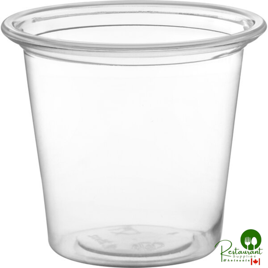 1.25 oz. Clear Plastic Shot Glass / Souffle Cup / Portion Cup By Prime - 5,000/Case