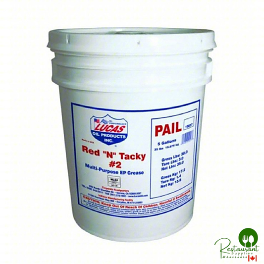 LUCAS OIL 10027 RED “N” TACKY GREASE NLGI # 2 – 5 GALLON – PAIL