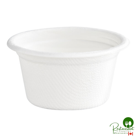 2 oz. Compostable White Plant Fiber Portion Cup By Prime - 1,000/Case