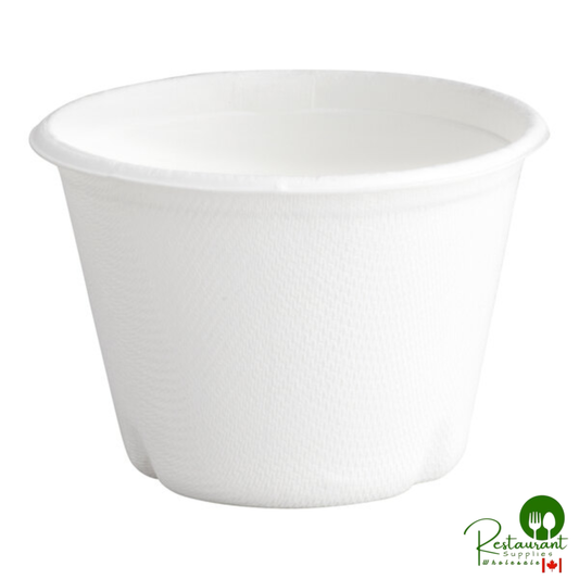 4 oz. Compostable White Plant Fiber Portion Cup By Prime - 1,000/Case