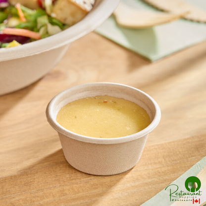 2 oz. Compostable Natural Plant Fiber Portion Cup By Prime - 1,000/Case