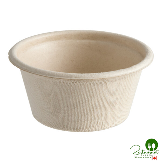 2 oz. Compostable Natural Plant Fiber Portion Cup By Prime - 1,000/Case