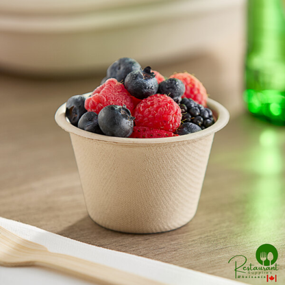 4 oz. Compostable Natural Plant Fiber Portion Cup By Prime - 1,000/Case