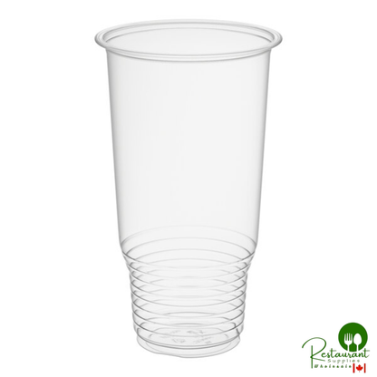 Heavy Duty 32 oz. Pedestal Heavy Weight Clear PET Plastic Cold Cup By Prime - 500/Case