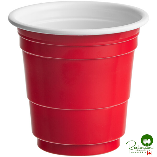 2 oz. Red Plastic Shot Cup By Prime - 1,000/Case