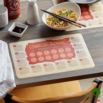 10" x 14" Chinese Zodiac Paper Placemat By Prime - 1,000/Case
