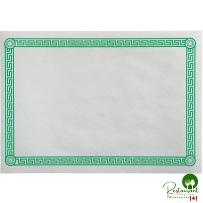 10" x 14" Greek Key Green Placemat By Prime - 1,000/Case