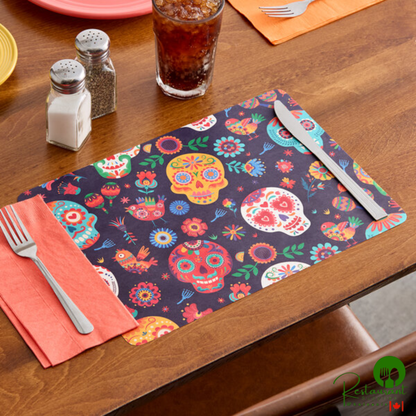 10" x 14" Sugar Skull Paper Placemat By Prime - 1,000/Case