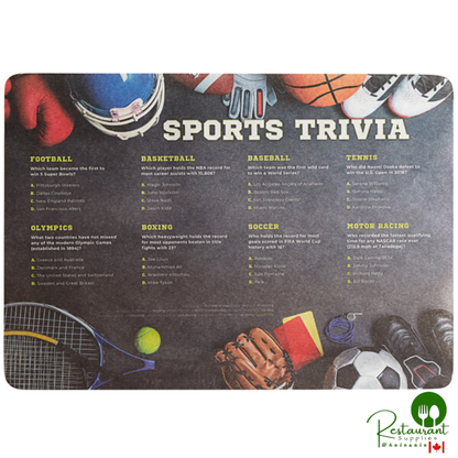10" x 14" Sports Trivia Paper Placemat By Prime - 1,000/Case