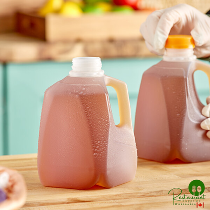 1 Quart (32 oz.) Translucent HDPE Squat Milk Jug with Handle - 162/Case