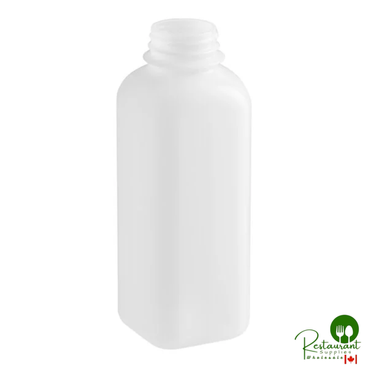 1 Pint (16 oz.) Translucent HDPE Square Milk Bottle - 450/Case