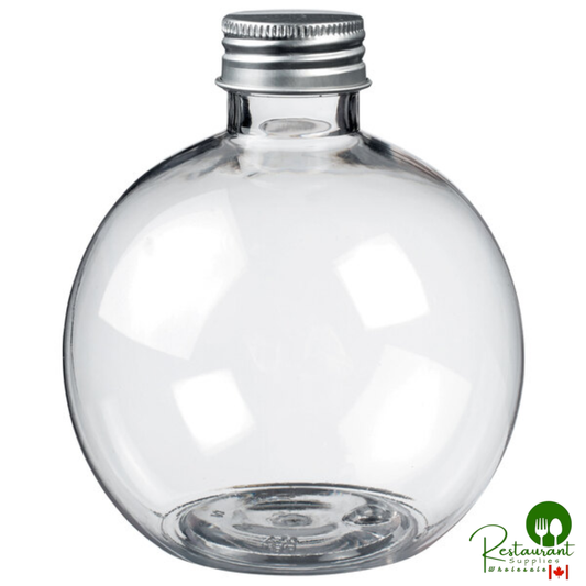 Solia NUDE 11.8 oz. Clear Plastic Flask - 100/Case