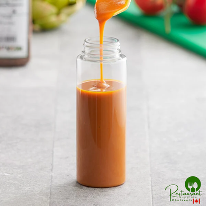 8 oz. (12 oz. Honey Weight) Cylinder PET Clear Sauce Bottle - 350/Case