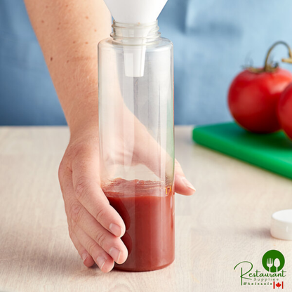 16 oz. (24 oz. Honey Weight) Cylinder PET Sauce Bottle - 180/Case