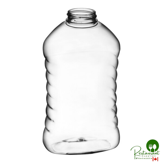 22 oz. (32 oz. Honey Weight) Ribbed Hourglass PET Honey Bottle - 159/Case